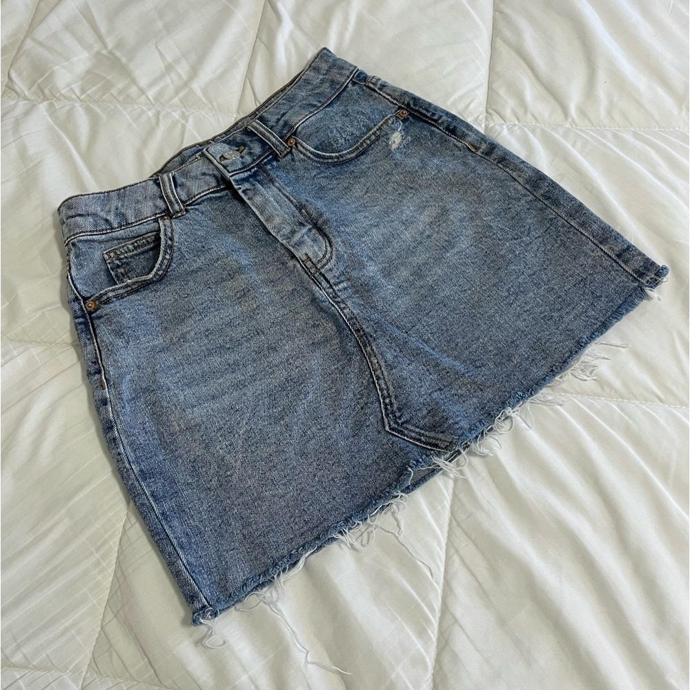 Wild Fable High Waisted Medium Denim Blue Skirt